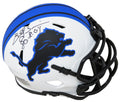 Billy Sims Signed Detroit Lions Lunar Eclipse White Matte Riddell Speed Mini Helmet w/80 ROY - SIMMIN306 - Billy Sims Signed Detroit Lions Lunar Eclipse White Matte Riddell Speed Mini Helmet w/80 ROY product image
