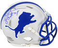 Billy Sims Signed Detroit Lions Throwback Riddell Speed Mini Helmet w/80 ROY - SIMMIN311 - Billy Sims Signed Detroit Lions Throwback Riddell Speed Mini Helmet w/80 ROY product image