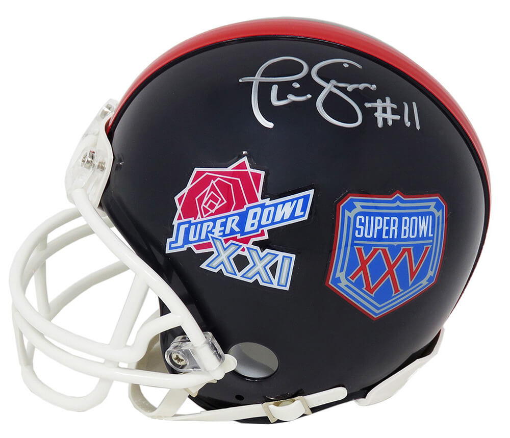 Phil Simms Signed New York Giants Super Bowl XXI & XXV Champs Logo Riddell Mini Helmet - SIMMIN322 - Phil Simms Signed New York Giants Super Bowl XXI & XXV Champs Logo Riddell Mini Helmet product image