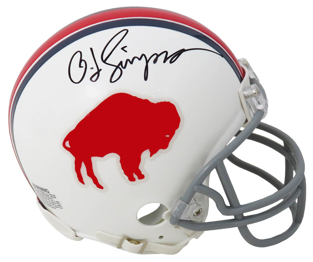 O.J. Simpson Signed Buffalo Bills Throwback Riddell Mini Helmet - SIMMIN333 - O.J. Simpson Signed Buffalo Bills Throwback Riddell Mini Helmet product image