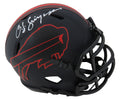 O.J. Simpson Signed Buffalo Bills Eclipse Black Matte Riddell Speed Mini Helmet - SIMMIN334 - O.J. Simpson Signed Buffalo Bills Eclipse Black Matte Riddell Speed Mini Helmet product image