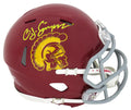 O.J. Simpson Signed USC Trojans Riddell Speed Mini Helmet - SIMMIN335 - O.J. Simpson Signed USC Trojans Riddell Speed Mini Helmet product image