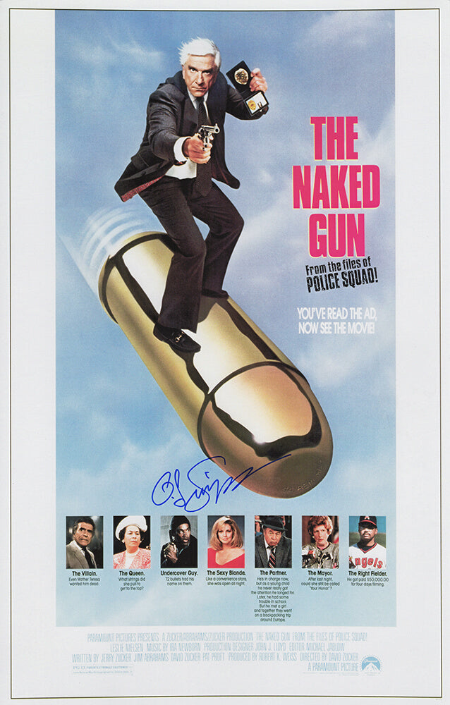O.J. Simpson Signed The Naked Gun 11x17 Movie Poster - SIMPST500 - O.J. Simpson Signed The Naked Gun 11x17 Movie Poster product image