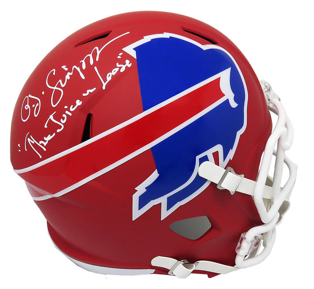 O.J. Simpson Signed Buffalo Bills AMP Alternate Series Riddell Speed Full Size Helmet w/The Juice Is Loose - SIMREP314 - O.J. Simpson Signed Buffalo Bills AMP Alternate Series Riddell Speed Full Size Helmet w/The Juice Is Loose product image