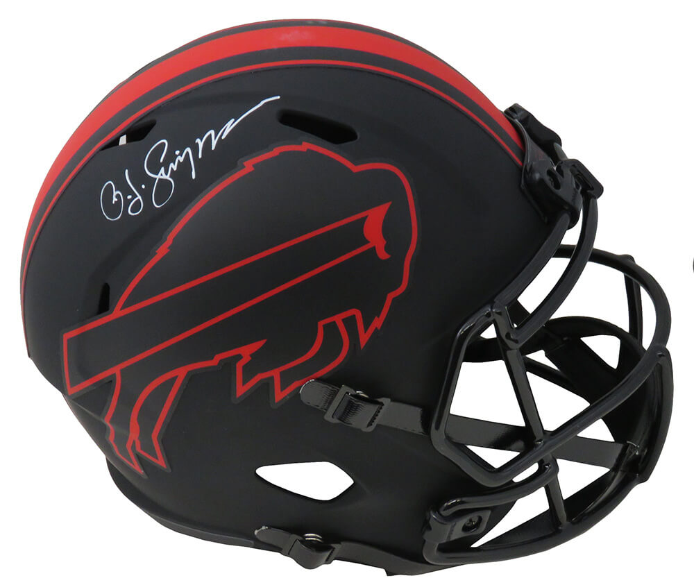 O.J. Simpson Signed Buffalo Bills Eclipse Black Matte Riddell Full Size Speed Replica Helmet - SIMREP317 - O.J. Simpson Signed Buffalo Bills Eclipse Black Matte Riddell Full Size Speed Replica Helmet product image