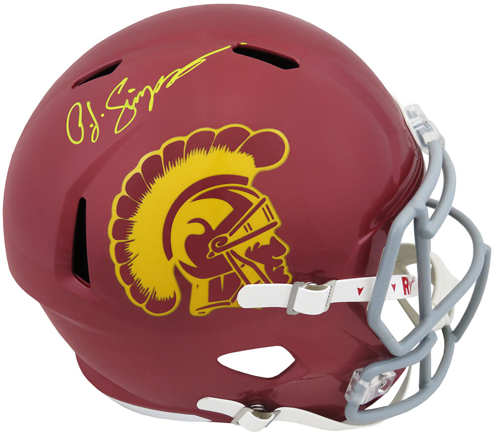 O.J. Simpson Signed USC Trojans Riddell Full Size Speed Replica Helmet - SIMREP323 - O.J. Simpson Signed USC Trojans Riddell Full Size Speed Replica Helmet product image