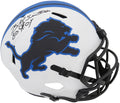 Billy Sims Signed Detroit Lions Lunar Eclipse White Matte Riddell Full Size Speed Replica Helmet w/80 ROY - SIMREP350 - Billy Sims Signed Detroit Lions Lunar Eclipse White Matte Riddell Full Size Speed Replica Helmet w/80 ROY product image