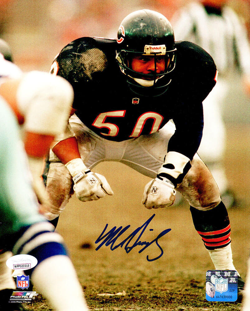 Mike Singletary Signed Chicago Bears Action Stance 8x10 Photo (JSA) - SIN08P309 - Mike Singletary Signed Chicago Bears Action Stance 8x10 Photo (JSA) product image