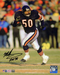 Mike Singletary Signed Chicago Bears Navy Jersey Action 8x10 Photo w/HOF'98 (In Black) - SIN08P313 - Mike Singletary Signed Chicago Bears Navy Jersey Action 8x10 Photo w/HOF'98 (In Black) product image