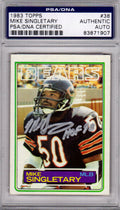 Mike Singletary Signed Chicago Bears 1983 Topps Rookie Card #38 w/HOF 98 - PSA/DNA - SINCAR302 - Mike Singletary Signed Chicago Bears 1983 Topps Rookie Card #38 w/HOF 98 - PSA/DNA product image