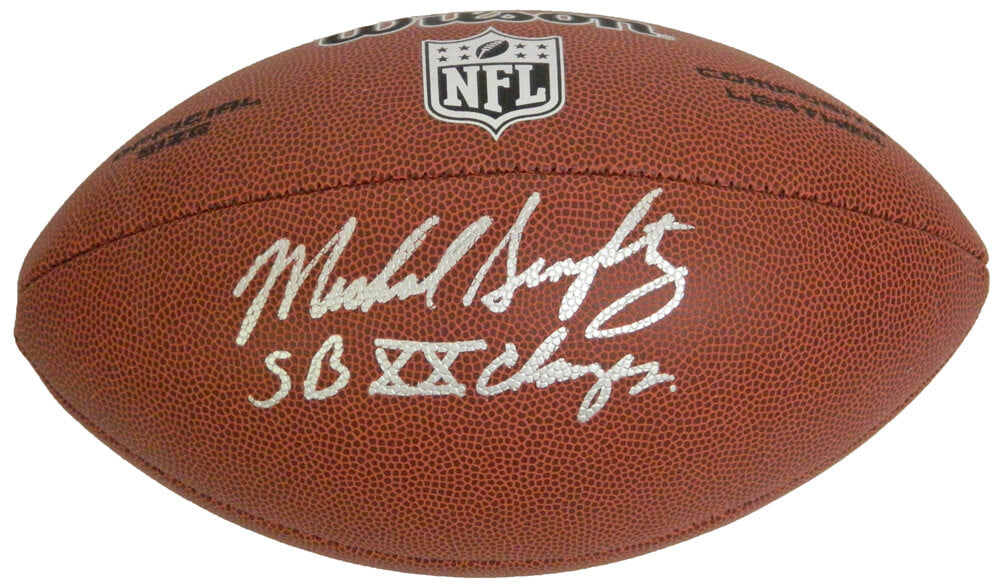 Mike Singletary Signed Wilson NFL Full-Size Football w/SB XX Champs - SINFTB310 - Mike Singletary Signed Wilson NFL Full-Size Football w/SB XX Champs product image