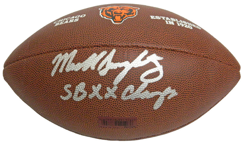 Mike Singletary Signed Chicago Bears Wilson Logo Football w/SB XX Champs - SINFTB314 - Mike Singletary Signed Chicago Bears Wilson Logo Football w/SB XX Champs product image