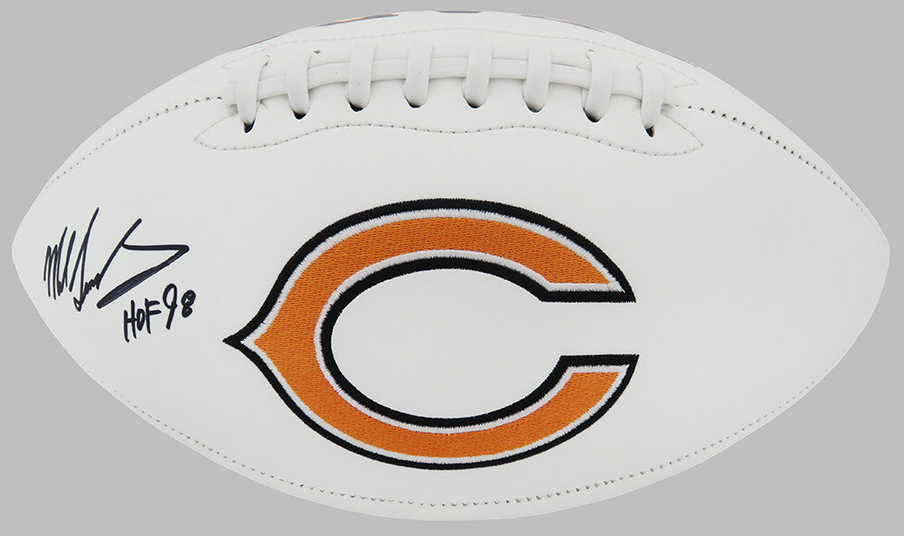 Mike Singletary Signed Chicago Bears Jarden White Panel Logo Football w/HOF'98 (JSA COA) - SINFTB325 - Mike Singletary Signed Chicago Bears Jarden White Panel Logo Football w/HOF'98 (JSA COA) product image
