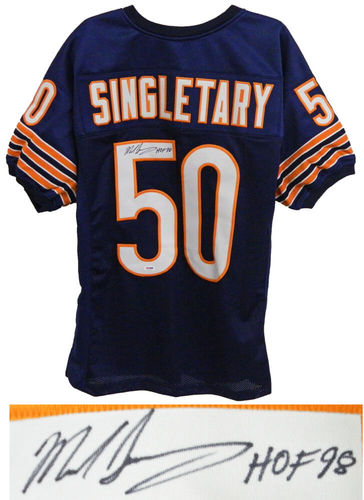 Mike Singletary Signed Navy Custom Throwback Jersey w/HOF'98 - PSA/DNA - SINJRY301 - Mike Singletary Signed Navy Custom Throwback Jersey w/HOF'98 - PSA/DNA product image