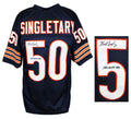 Mike Singletary Signed Navy Custom Throwback Jersey w/1985, 88 NFL DPOY - SINJRY304 - Mike Singletary Signed Navy Custom Throwback Jersey w/1985, 88 NFL DPOY product image