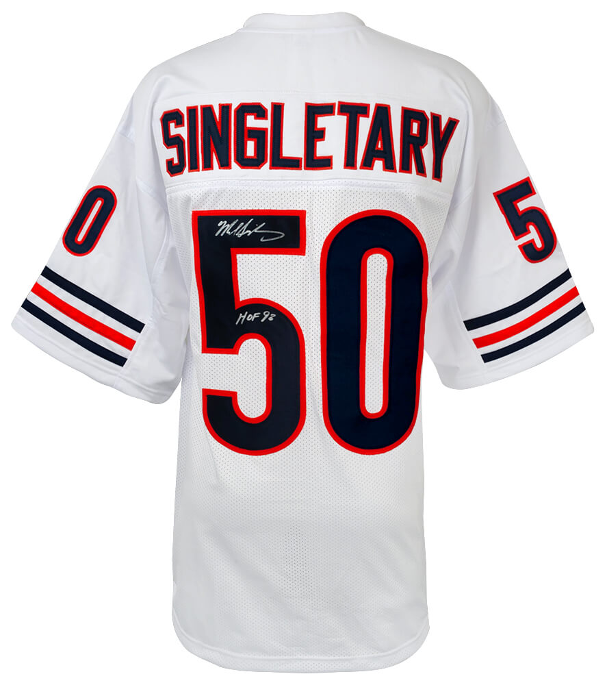 Mike Singletary Signed White Custom Football Jersey w/HOF'98 - SINJRY314 - Mike Singletary Signed White Custom Football Jersey w/HOF'98 product image