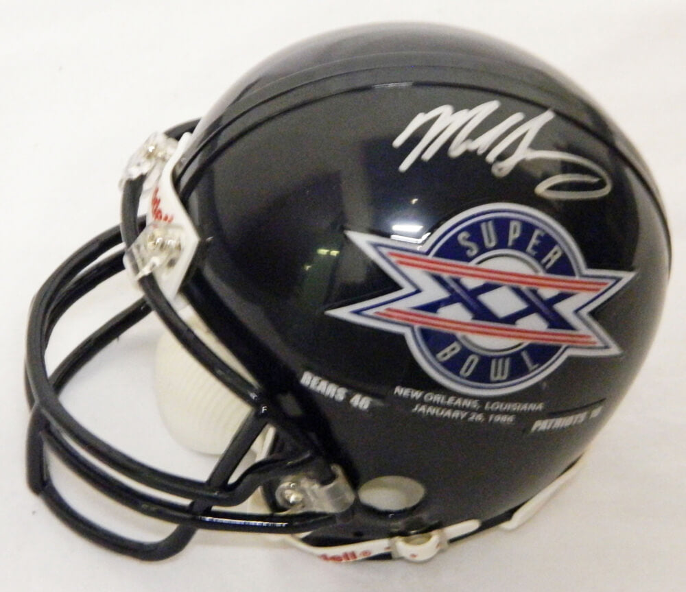 Mike Singletary Signed Bears / SB XX Champs Logo Riddell Replica Mini Helmet - SINMIN301 - Mike Singletary Signed Bears / SB XX Champs Logo Riddell Replica Mini Helmet product image