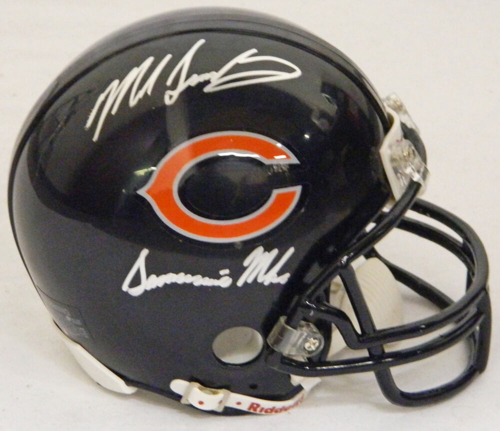 Mike Singletary Signed Bears Riddell Replica Mini Helmet w/Samurai Mike - SINMIN304 - Mike Singletary Signed Bears Riddell Replica Mini Helmet w/Samurai Mike product image