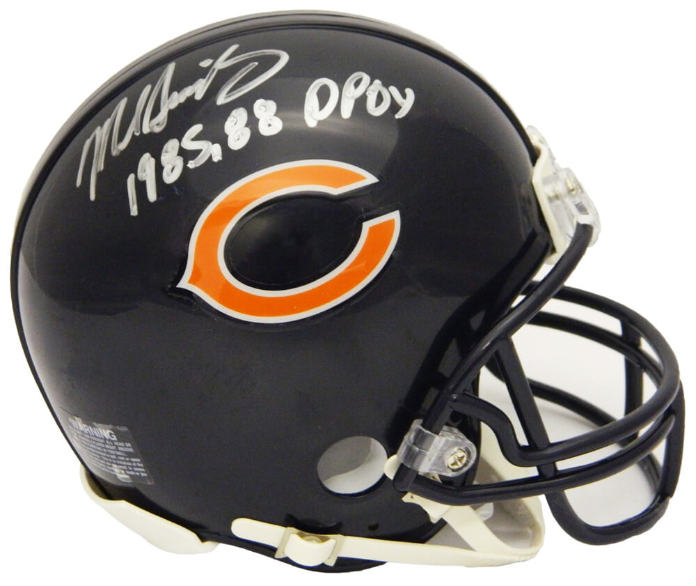 Mike Singletary Signed Chicago Bears Riddell Replica Mini Helmet w/1985, 88 DPOY - SINMIN308 - Mike Singletary Signed Chicago Bears Riddell Replica Mini Helmet w/1985, 88 DPOY product image