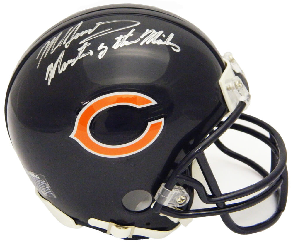 Mike Singletary Signed Bears Riddell Replica Mini Helmet w/Monsters of the Midway - SINMIN310 - Mike Singletary Signed Bears Riddell Replica Mini Helmet w/Monsters of the Midway product image