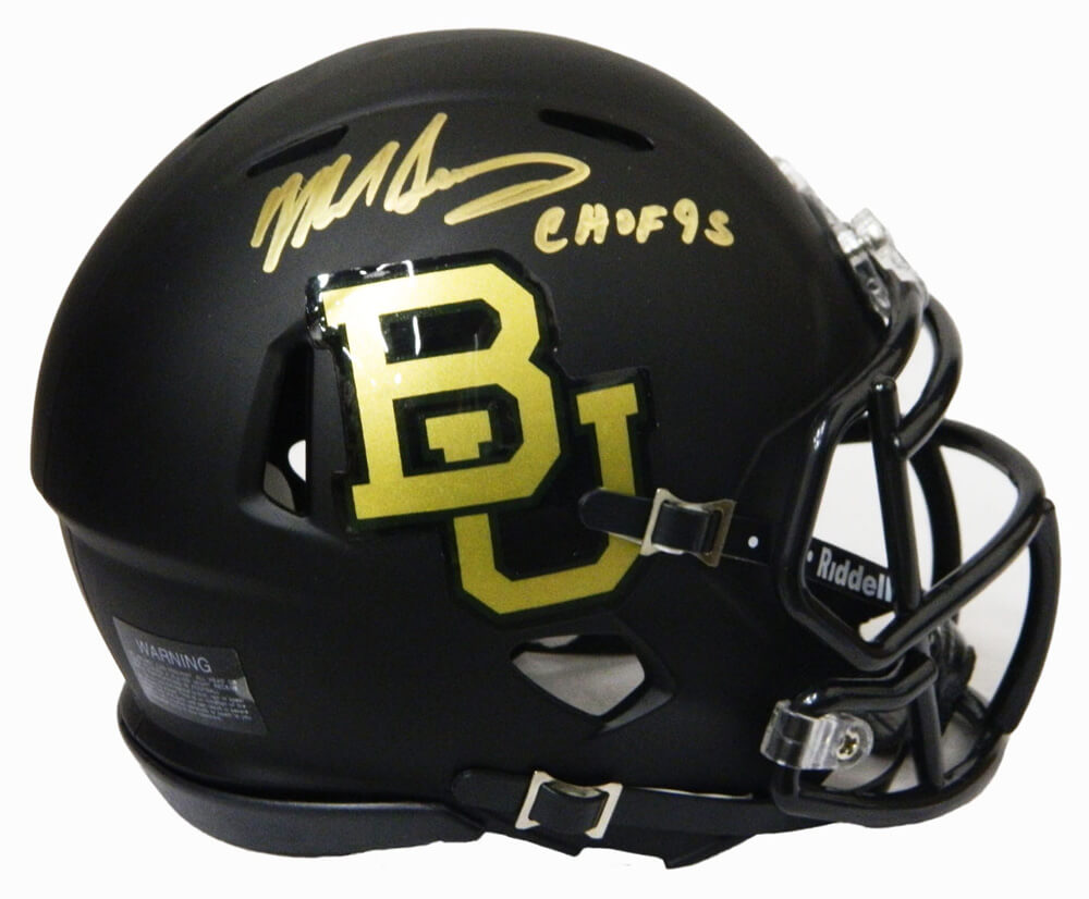 Mike Singletary Signed Baylor Bears Black Riddell Mini Helmet w/CHOF'95 - SINMIN313 - Mike Singletary Signed Baylor Bears Black Riddell Mini Helmet w/CHOF'95 product image
