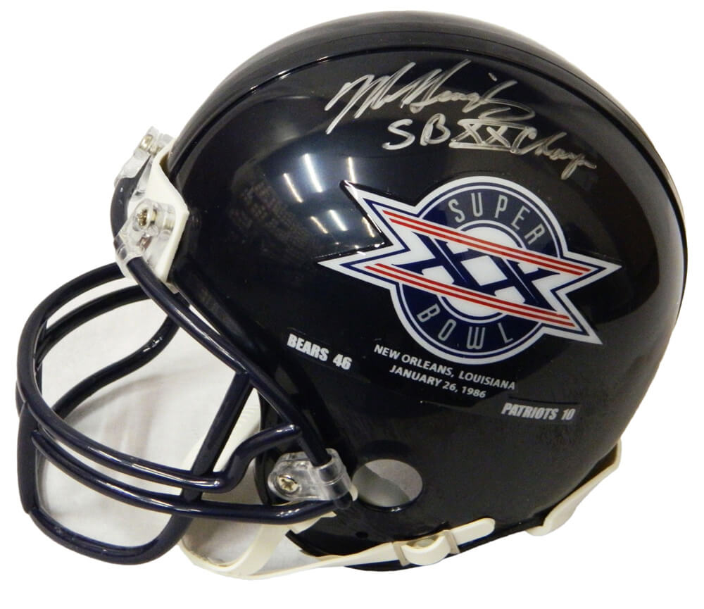 Mike Singletary Signed Chicago Bears / SB XX Champs Logo Riddell Mini Helmet w/SB XX Champs - SINMIN318 - Mike Singletary Signed Chicago Bears / SB XX Champs Logo Riddell Mini Helmet w/SB XX Champs product image