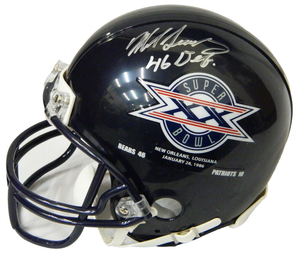 Mike Singletary Signed Chicago Bears / SB XX Champs Logo Riddell Mini Helmet w/46 Defense - SINMIN319 - Mike Singletary Signed Chicago Bears / SB XX Champs Logo Riddell Mini Helmet w/46 Defense product image