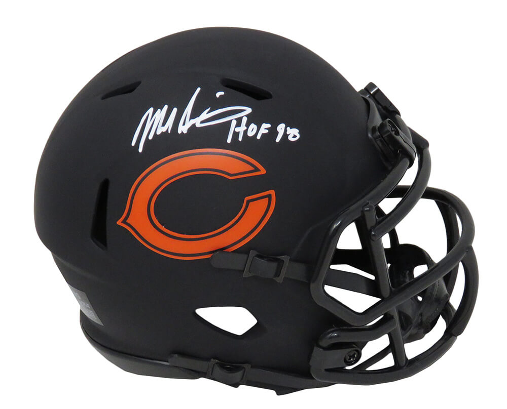 Mike Singletary Signed Chicago Bears Eclipse Black Matte Riddell Speed Mini Helmet w/HOF'98 - SINMIN322 - Mike Singletary Signed Chicago Bears Eclipse Black Matte Riddell Speed Mini Helmet w/HOF'98 product image