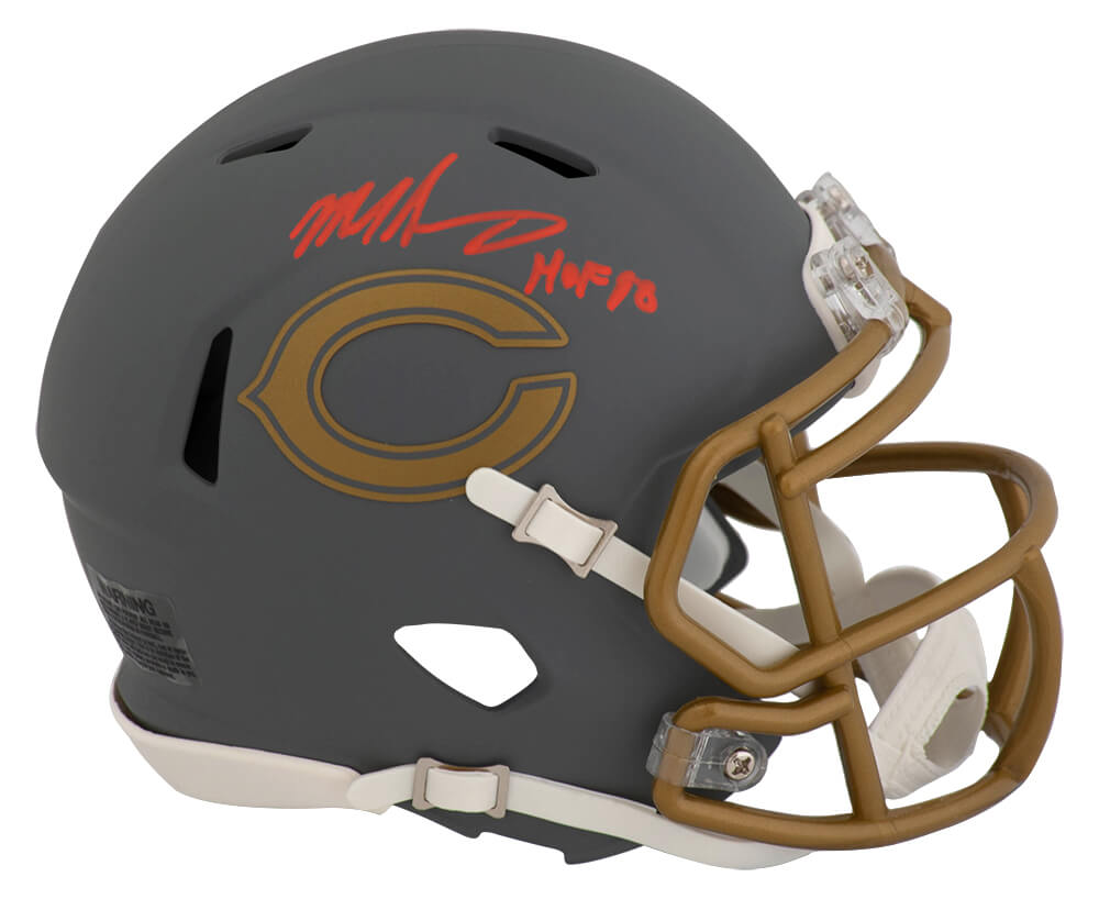 Mike Singletary Signed Chicago Bears SLATE Riddell Speed Mini Helmet w/HOF'98 - SINMIN329 - Mike Singletary Signed Chicago Bears SLATE Riddell Speed Mini Helmet w/HOF'98 product image