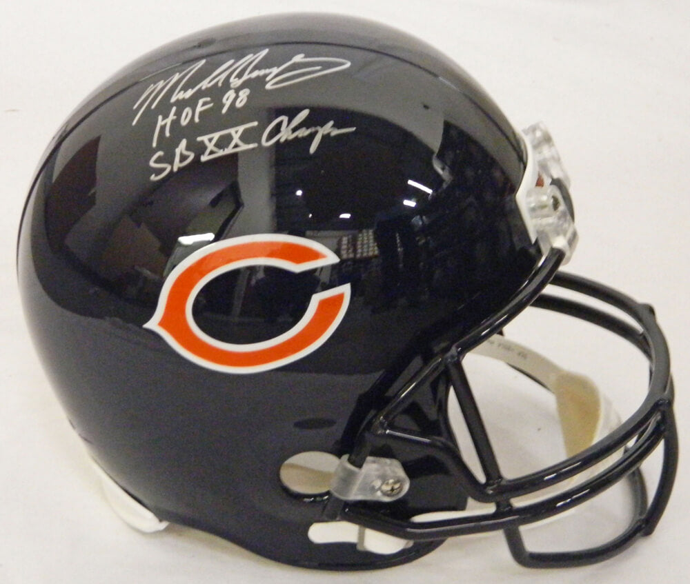 Mike Singletary Signed Chicago Bears Riddell Full-Size Replica Helmet w/HOF 98, SB XX Champs - SINREP314 - Mike Singletary Signed Chicago Bears Riddell Full-Size Replica Helmet w/HOF 98, SB XX Champs product image