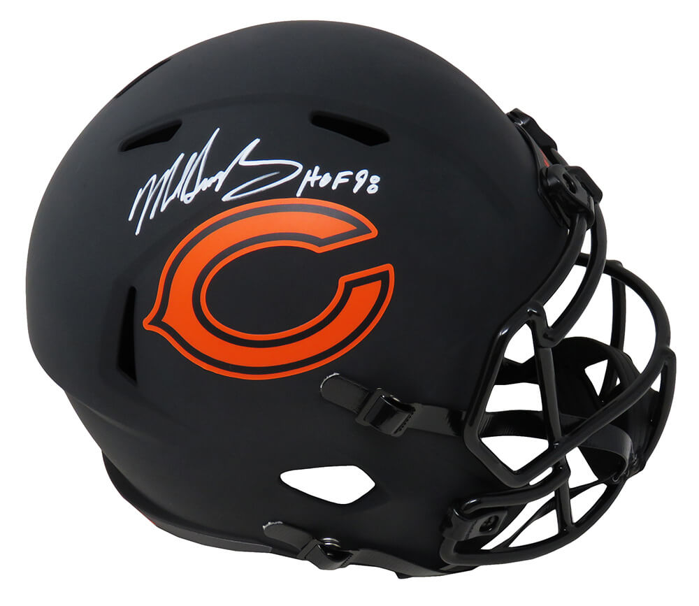 Mike Singletary Signed Chicago Bears Eclipse Black Matte Riddell Full Size Speed Replica Helmet w/HOF'98 - SINREP320 - Mike Singletary Signed Chicago Bears Eclipse Black Matte Riddell Full Size Speed Replica Helmet w/HOF'98 product image