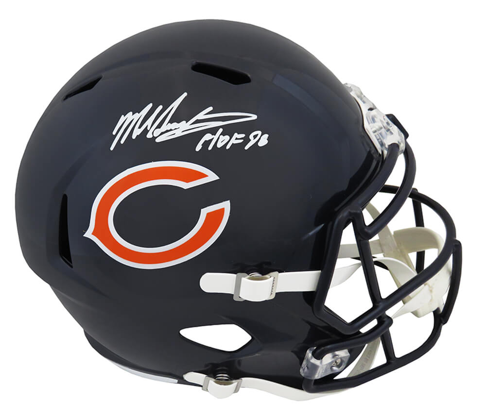Mike Singletary Signed Chicago Bears Riddell Full Size Speed Replica Helmet w/HOF'98 - SINREP321 - Mike Singletary Signed Chicago Bears Riddell Full Size Speed Replica Helmet w/HOF'98 product image