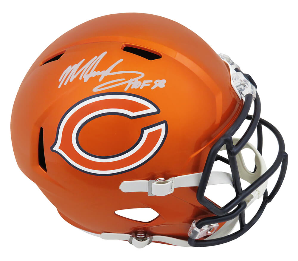 Mike Singletary Signed Chicago Bears FLASH Riddell Full Size Speed Replica Helmet w/HOF'98 - SINREP322 - Mike Singletary Signed Chicago Bears FLASH Riddell Full Size Speed Replica Helmet w/HOF'98 product image