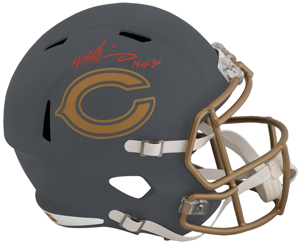 Mike Singletary Signed Chicago Bears SLATE Riddell Full Size Speed Replica Helmet w/HOF'98 - SINREP324 - Mike Singletary Signed Chicago Bears SLATE Riddell Full Size Speed Replica Helmet w/HOF'98 product image