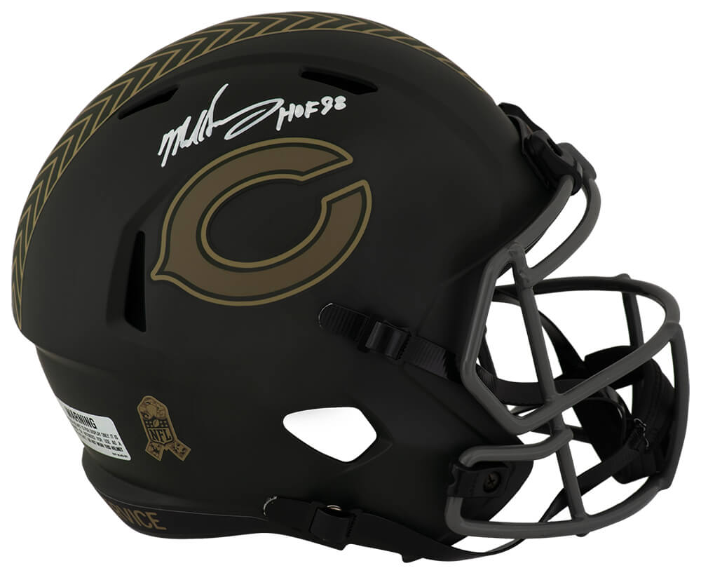 Mike Singletary Signed Chicago Bears 2025 SALUTE Riddell Full Size Speed Replica Helmet w/HOF'98 - SINREP327 - Mike Singletary Signed Chicago Bears 2025 SALUTE Riddell Full Size Speed Replica Helmet w/HOF'98 product image