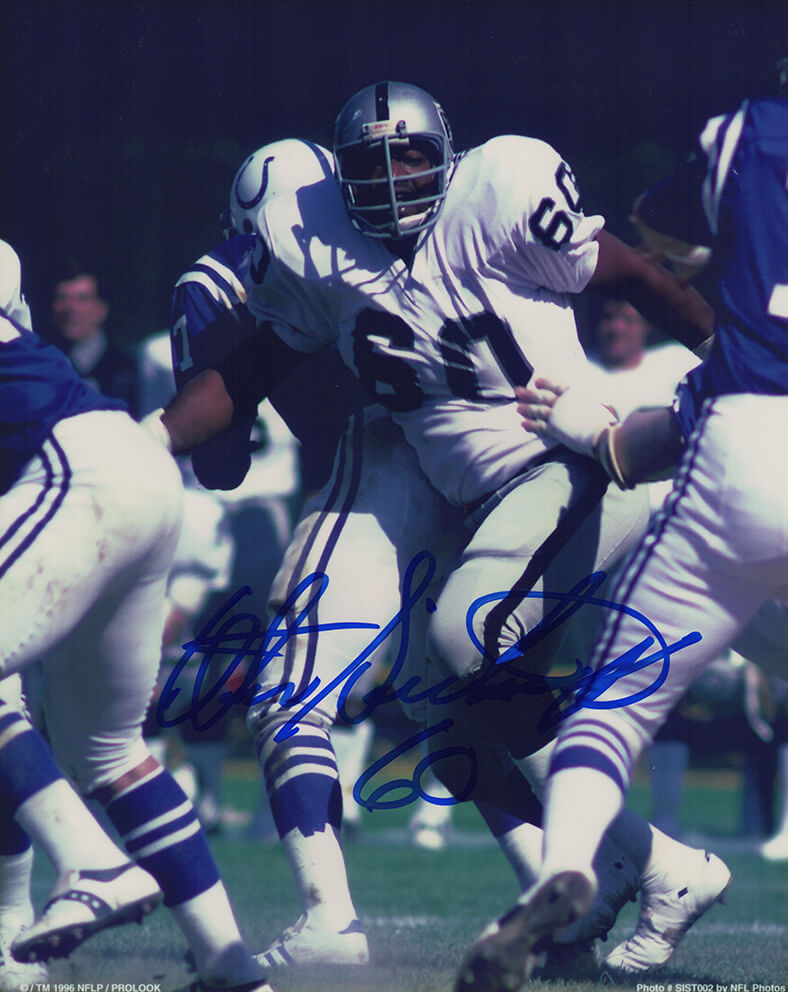 Otis Sistrunk Signed Raiders vs Colts Action 8x10 Photo - SIS08P301 - Otis Sistrunk Signed Raiders vs Colts Action 8x10 Photo product image