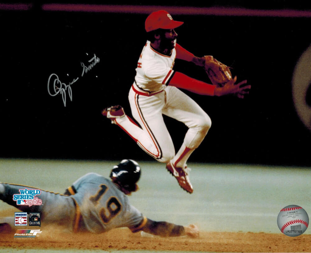 Ozzie Smith Signed Cardinals 1982 World Series Action 8x10 Photo - SMI08P101 - Ozzie Smith Signed Cardinals 1982 World Series Action 8x10 Photo product image