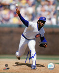 Lee Smith Signed Chicago Cubs White Pinstripe Jersey Pitching 8x10 Photo - SMI08P111 - Lee Smith Signed Chicago Cubs White Pinstripe Jersey Pitching 8x10 Photo product image