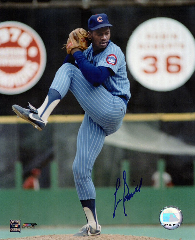 Lee Smith Signed Chicago Cubs Blue Jersey Windup 8x10 Photo - SMI08P112 - Lee Smith Signed Chicago Cubs Blue Jersey Windup 8x10 Photo product image