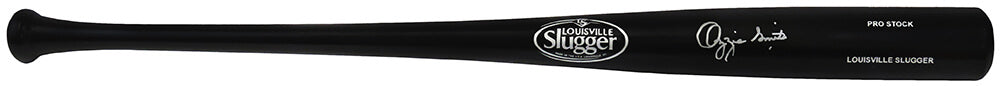 Ozzie Smith Signed Louisville Slugger Pro Stock Black Baseball Bat - (Fanatics) - SMIBAT102 - Ozzie Smith Signed Louisville Slugger Pro Stock Black Baseball Bat - (Fanatics) product image