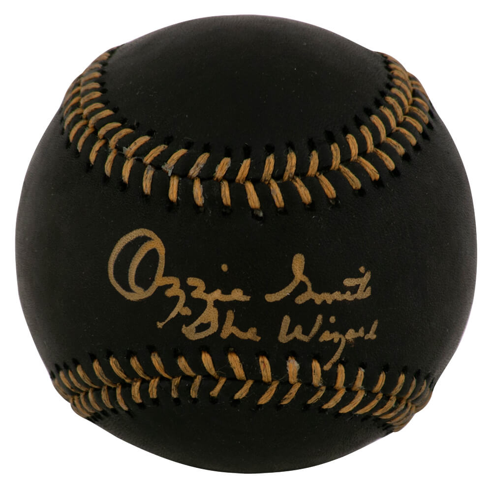 Ozzie Smith Signed Rawlings Official Black MLB Baseball w/The Wizard - (Fanatics) - SMIBSB108 - Ozzie Smith Signed Rawlings Official Black MLB Baseball w/The Wizard - (Fanatics) product image