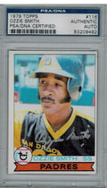 Ozzie Smith Signed Padres 1979 Topps Rookie Card #116 PSA (In Silver) - SMICAR101 - Ozzie Smith Signed Padres 1979 Topps Rookie Card #116 PSA (In Silver) product image
