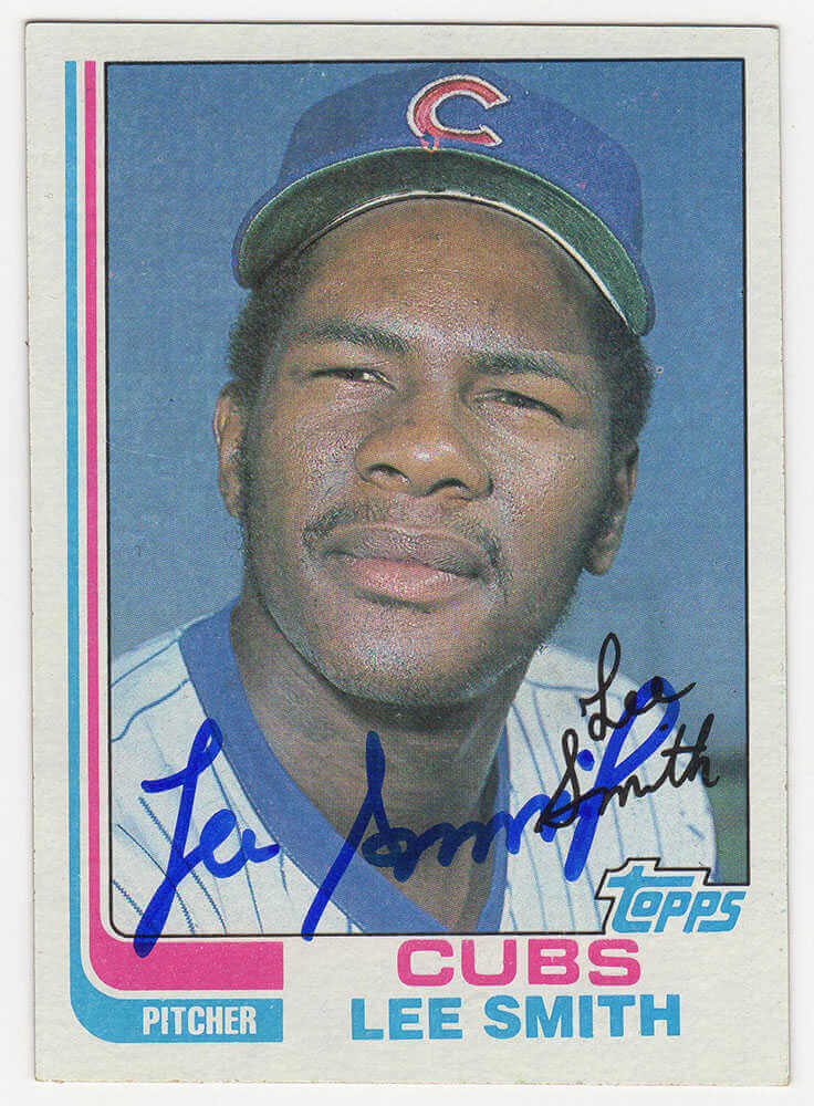 Lee Smith Signed Chicago Cubs 1982 Topps Rookie Baseball Card #452 - SMICAR111 - Lee Smith Signed Chicago Cubs 1982 Topps Rookie Baseball Card #452 product image