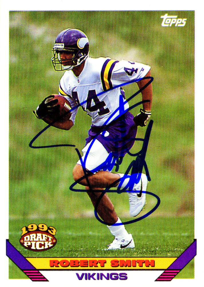 Robert Smith Signed Minnesota Vikings 1993 Topps Rookie Card #259 - SMICAR315 - Robert Smith Signed Minnesota Vikings 1993 Topps Rookie Card #259 product image