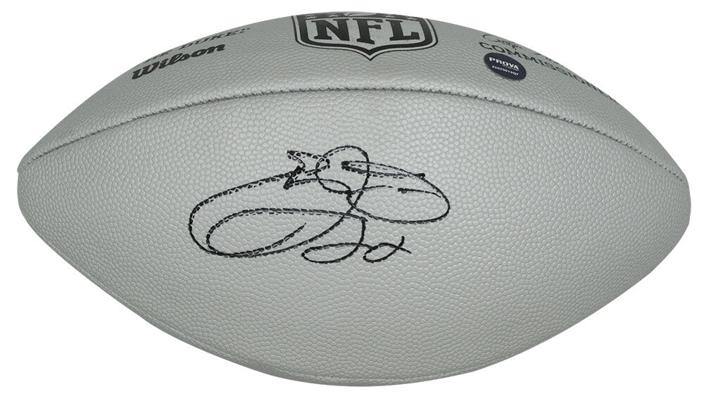 Emmitt Smith Signed Wilson Duke Silver Metallic NFL Full Size Replica Football - SMIFTB306 - Emmitt Smith Signed Wilson Duke Silver Metallic NFL Full Size Replica Football product image