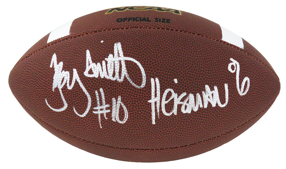 Troy Smith Signed Wilson NCAA Full Size Football w/Heisman'06 - SMIFTB360 - Troy Smith Signed Wilson NCAA Full Size Football w/Heisman'06 product image