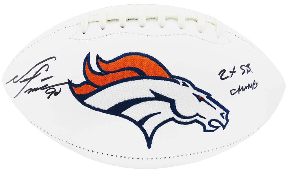 Neil Smith Signed Jarden Denver Broncos Logo White Panel Full Size Football w/2x SB Champs - SMIFTB370 - Neil Smith Signed Jarden Denver Broncos Logo White Panel Full Size Football w/2x SB Champs product image