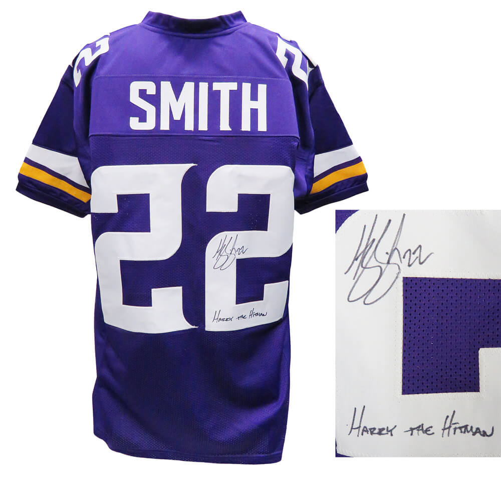 Harrison Smith Signed Purple Custom Football Jersey w/Harry the Hitman - SMIJRY341 - Harrison Smith Signed Purple Custom Football Jersey w/Harry the Hitman product image