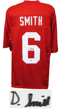 Devonta Smith Signed Red Custom College Football Jersey (Beckett) - SMIJRY360 - Devonta Smith Signed Red Custom College Football Jersey (Beckett) product image