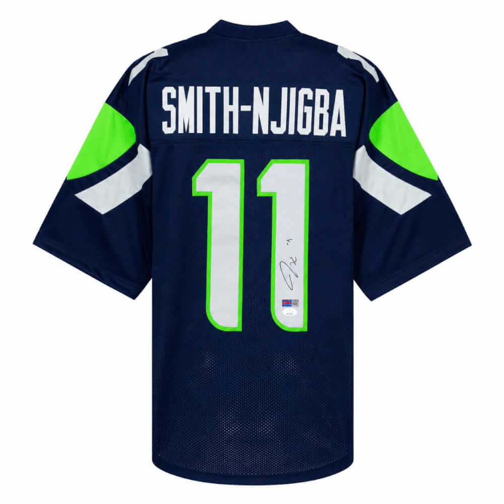 Jaxon Smith-Njigba Signed Navy Custom Football Jersey (JSA) - SMIJRY370 - Jaxon Smith-Njigba Signed Navy Custom Football Jersey (JSA) product image